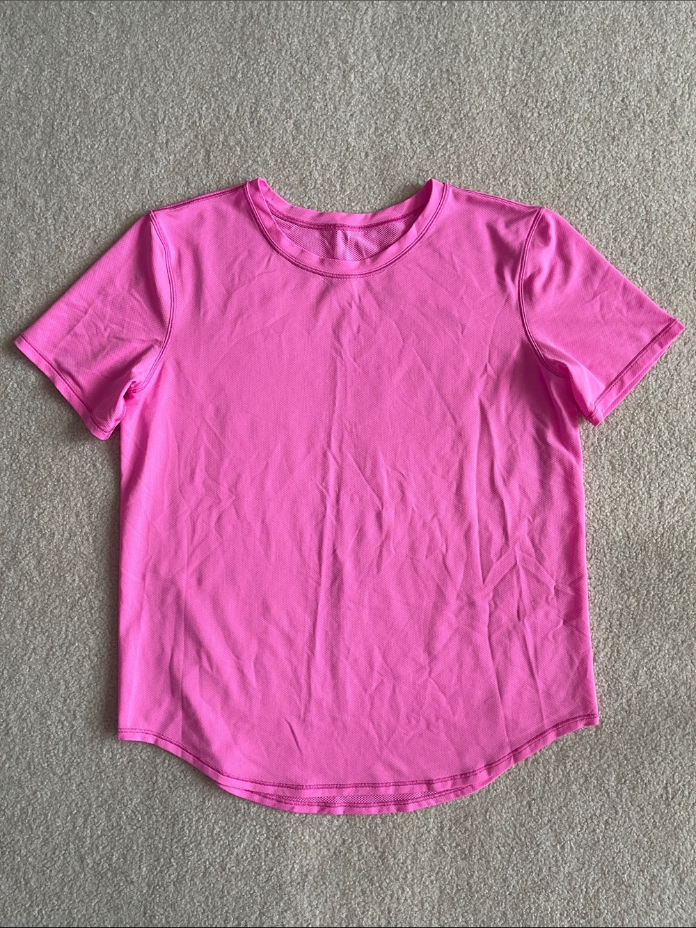 Lululemon Hot Pink Short-Sleeve Crewneck Tee